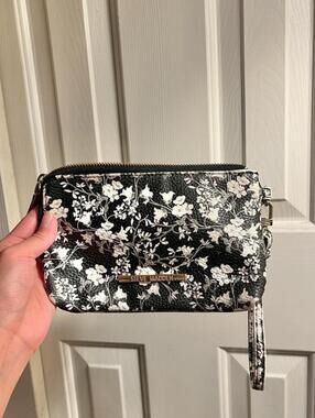 Steve Madden floral leather wristlet